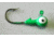 Kalins Fishing Kalin Roundhead Jig, 1/8oz, Size 1 Hook, Lime Green, 10/Pack, RH18-13