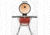 Kamado Joe Classic II 18 inch Charcoal Grill, Ceramic, Red, Medium, KJ23RHC
