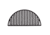 Kamado Joe Classic Joe Half Moon Cast Iron Cooking Grate, Black, Medium, KJ-HCICG