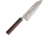 Kanetsune Santoku Kitchen Knives, 12in Overall, 6.5in Blade, Red Sandalwood Handle, Blade Features Blue Steel #2 Core With 11 Layer Damascus, Black Plywood Bolster, Red, KC-462