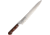 Kanetsune Sujihiki Kitchen Knives, 14.5in Overall, 9.75in Hammered Finish Vg-10 Damascus Steel Blade, Brown Laminated Wood Handle, SS Guard, brown, KC-906