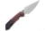 Kansept Knives Fenrir Red Left Folding Knife, 4.5in Closed, 3.5in Stonewash CPM S35VN SS Blade, Black Stonewash Titanium Handle w/ Black/Red G10 Inlay, Left Handed Version, Black Nylon Pouch, K1034L2