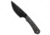 Kansept Knives Flank Fixed Blade Knife, 3.62in, D2, Drop Point Blade, Carbon Fiber, Black Handle, Black/Black, 7.25 inch, BHQ-223420