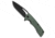 Kansept Knives Kansept Knives Kryo Drop Point Liner Lock Knife Green Micarta 3.6" Black SW, Green, Sandvik 14C28N, adult, BHQ-194642