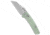 Kansept Knives Kansept Knives Little Main Street Crossbar Lock Knife Jade G-10 2.25&quot; SW, Jade, 154CM, adult, BHQ-200937