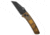 Kansept Knives Kansept Main Street Crossbar Lock Knife Amber PEI 3.4" Black Stonewash, Yellow, CPM S35VN, adult, BHQ-226786