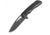 Kansept Knives Kryo Framelock Folding Knife, Black finish titanium handle, K1001A2