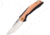 Kansept Knives Mini Accipiter Framelock Folding Knife, Black, Black titanium handle with copper inlay, K2007A3