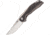 Kansept Knives Mini Accipiter Framelock Folding Knife, Gray, Gray titanium handle with carbon fiber inlay, K2007A2