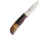 Karesuando Narva Fixed Blade Knife, 7.63in Overall, 3.25in 12C27 Sandvik SS Blade, Oiled Walnut Handle With Birch Wood Inlay, Brown Leather Belt Sheath, Boxed With Hanging Tab, 4034