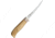 Karesuando Outdoor Fillet Fixed Blade Knife, 9.75in Overall, 5in Mirror Sandvik 12C27 SS Fillet Blade, Curly Birch And Reindeer Antler Handle, Brown Leather Belt Sheath, Boxed With Hanging Tab, 3574