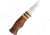 Karesuando Vasittu Fixed Blade Knife, 7in Overall, 2.75in Mirror Sandvik 12C27 SS Drop Point, Curly Birch Handle, Brown Leather Belt Sheath, Boxed With Hanging Tab, 4043