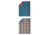Kelty Bestie BFF Blanket, Deep Teal/Mandarin Red, Organic Plaid/Lyons Blue