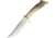 Ken Richardson Knives Bowie Knife, 10.25in Overall, 5in 1085Hc Steel Clip Point Blade, Shed Deer Or Elk Antler Handle, Brown Leather Sheath, KR1408 5in BOWIE PLAIN