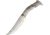 Ken Richardson Knives Fixed Blade Hunter Knife, 5.75 1085HC steel clip point blade, Shed deer or elk antler handle with deer etching, KR1408