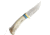Ken Richardson Knives Fixed Blade Hunter Turquoise Fixed Blade Knife, 4in, Standard Edge, Horn Handle KRK1405CT