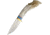 Ken Richardson Knives Small Drop Point Hunter Knife, 3 1085HC steel blade, Shed deer or elk antler handle with turquoise inla, KR1403TDP