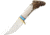 Ken Richardson Knives Small Hunter Turquoise Fixed Blade Knife, 3in, Antler Handle KRK1403T