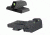 Kensight Bomar BMCS Adjustable Target Beveled Flat Base Tritium Pistol Night Sight Set, 1911, Rear/Front, Arctic White Outlines, Black, 960095