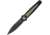 Kershaw Auto Launch 15 Button Lock Automatic Folding Knife, 3.5 in, Damascus Steel, Spear Point Blade, Aluminum, Tan/Black Handle, 7950DAM