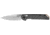 Kershaw Iridium Folding Knife, 3.45 in, D2 Steel, Spear Point, Aluminum, Gray Handle, 2038