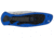 Kershaw Blur Assisted Open Folding Knife,3.4in Sandvik 14C28N Stonewash Steel Plain Blade,6061-T6 Anodized Navy Blue Aluminum Handle w/Trac-Tec Inserts