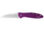 Kershaw Leek Assisted Opening Folding Knife, 3 in, 14C28N, Drop Point Blade, 6061-T6 Aluminum, Purple Handle, 1660PUR