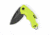 Kershaw Shuffle Folding Knife, 2.4in Blackwash Plain w/Clip, Lime Glass-Filled Nylon w/K-Texture Grip Handle, Box, K8700LIMEBW