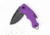 Kershaw Shuffle Folding Knife, 2.4in Blackwash Plain w/Clip, Purple Glass-Filled Nylon w/K-Texture Grip Handle, Box, K8700PURBW