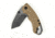 Kershaw Shuffle II Folding Knife, 2.6 in, 8Cr13MoV, Blackwashed Tanto Blade, FDE Glass-Filled Nylon Handle, Box, 8750TTANBW