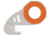 Kershaw Zipit, Orange Rubber Insert Finger Hole, Plain K2520OR
