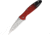 Kershaw Leek Assisted Opening Folding Knife, 3 in, CPM MagnaCut, Wharncliffe Blade, Stonewash Finish, Aluminum, Red/Black Gradient Handle, 1660GRD