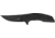 Kershaw Outright Assisted Opening Folding Knife, 3 in, 8Cr13MoV, Black Finish, Trailing Point, Stainless Steel, Black Handle, 8320BLK