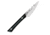 Kershaw Professional Paring Kitchen Knives, 8in Overall, 3.5in Hammered Finish Aus-6M SS Blade, Black Pom Handle, Full Tang, Black, HT7068