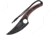 Ketuo 10.75in Cleaver Knife, 10.75in Overall, 5.5in Hammered Finish Stainless Blade, Walnut Handle, Leather Sheath, KM5-108