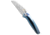 Ketuo Ketuo Dirty Bird Button Liner Lock Knife Blue Ti/Mokuti Inlay 3.74" BB, Blue, Bohler M390, adult, BHQ-222831