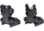 Kexuan 1 in Advanced Tactical Flip Up Front And Rear Sight Set, Aluminum, Black, MFLRS09