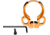 Kexuan Aluminum Receiver End Plate w/Dual Sling Clip Type Adapters for .223/5.56/.308 Buffer Tubes, Golden Orange, ABTA13-GD
