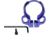 Kexuan Aluminum Receiver End Plate w/Dual Sling Clip Type Adapters for .223/5.56/.308 Buffer Tubes, Purple, ABTA13-PUR