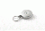 Key-Bak 485-HD Retractable Reel w/ 48in Stainless Steel Cable, Chrome Front, Steel Belt Clip, 8oz Retraction, Split Ring 0485-001