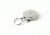 Key-Bak 7 Industrial Retractable Reel w/ 24in Stainless Steel Chain, Steel Bracket Mount Back, Chrome Front, Split Ring 0007-002