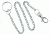 Key-Bak 7402 Pocket Chain Bolt Snap Key Accessory w/ 1.125in Split Ring, 19in Chain, Chrome 0307-402