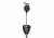Key-Bak Mic-Bak Radio Retractable Tether, w/ Ratch-It Carabiner 36 in, Black 0KR3-4A11