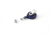 Key-Bak Mini-Bak ID Retractable Reel w/ 36in Nylon Cord, Swivel Bulldog Clip, Vinyl ID Strap, Blue 0065-005