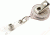 Key-Bak Mini-Bak ID Retractable Reel w/ 36in Nylon Cord, Swivel Bulldog Clip, Vinyl ID Strap, Translucent Clear 0220-015
