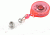 Key-Bak Mini-Bak ID Retractable Reel w/ 36in Nylon Cord, Steel Belt Clip, Vinyl ID Strap, Translucent Pink 0221-011