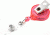 Key-Bak Mini-Bak ID Retractable Reel w/ 36in Nylon Cord, Swivel Bulldog Clip, Vinyl ID Strap, Translucent Pink 0221-015