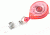 Key-Bak Mini-Bak ID Retractable Reel w/ 36in Nylon Cord, Swivel Bulldog Clip, Vinyl ID Strap, Translucent Pink 0221-015