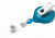 Key-Bak Mini-Bak ID Retractable Reel w/ 36in Nylon Cord, Swivel Bulldog Clip, Vinyl ID Strap, Translucent Teal 0222-015