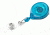 Key-Bak Mini-Bak ID Retractable Reel w/ 36in Nylon Cord, Swivel Bulldog Clip, Vinyl ID Strap, Translucent Teal 0222-015